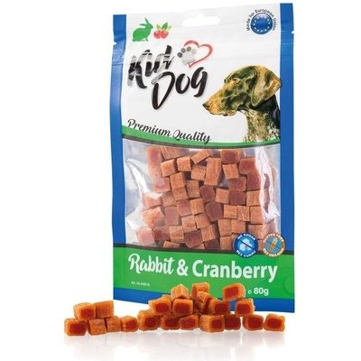 Kid Dog Rabbit mini kostky s brusinkami 80 g