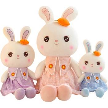 Image 1 of Armtoys ПЛЮШЕН ЗАЕК С РОКЛЯ НА ПАЙЕТИ 40 СМ