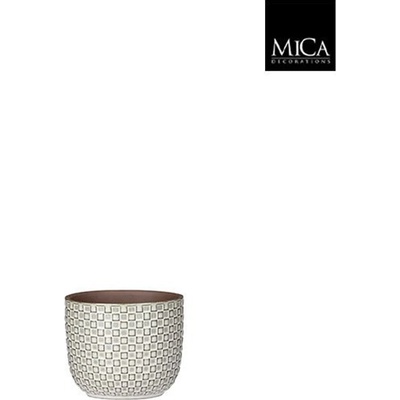 Mica КАШПА КЕРАМИЧНА КРЪГЛА daan Ø11х9см ЕКРЮ (1086087)