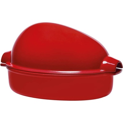 Emile Henry 42 х 28 см голяма червена керамична форма за печене