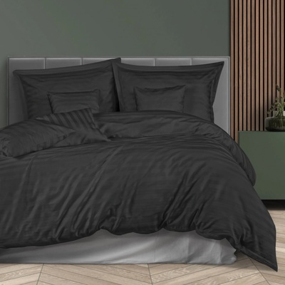 Darymex bambus obliečky Stripe coal 160X200 2x70X80 4x40X40