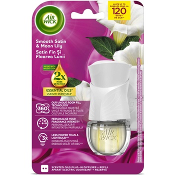 Air Wick Електрически освежител за въздух Air Wick с пълнител Velvet Satin и Night Lily 19ml (3321643)
