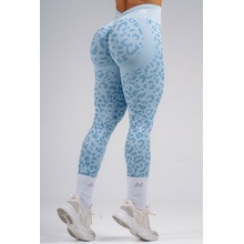 Nebbia Kompresné push-up legíny s leopardím vzorom PRIMAL 849 blue leopard