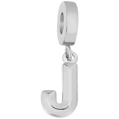 Linda's Jewelry Prívesok na náramok Písmeno J chirurgická oceľ IP050
