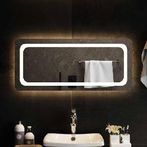 vidaXL LED огледало за баня, 90x40 см (151788)