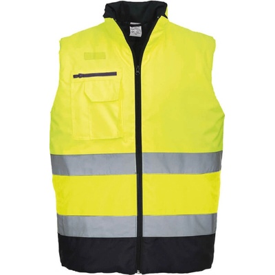 PortWest Vesta S267 Hi-Vis dvoubarevná zateplená reflexní Žluto-navy