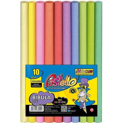 Sada krepových papírů mini pastelové barvy 200x25cm - 10ks