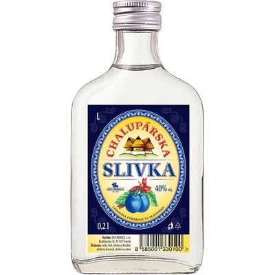 Slovlik Chalupárska Slivka 40% 0,2 l (čistá fľaša)