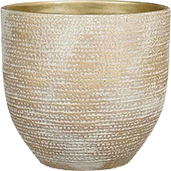 Mica КАШПА КЕРАМИЧНА КРЪГЛА carrie Ø20х18см ШАМПАНСКО (1133436)