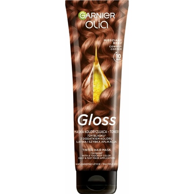 Schwarzkopf GARNIER_Olia Gloss barva na vlasy - maska a toner Měděně hnědá 150 ml