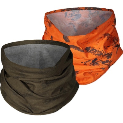 Härkila Seeland 2-pack nákrčníků zelená/oranžová