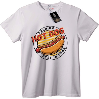 NOONEBRAND Тениска Премиум Хот Дог - 7XL, White