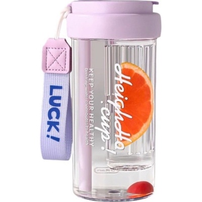 Livefy pohár so slamkou Simple fialový 600 ml