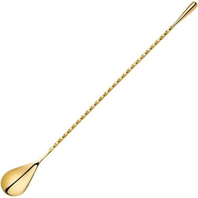 Zlatá barová lžička Teardrop 30 cm