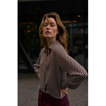 Moodo Щампована риза бордо Moodo Moodo | Cherven | ЖЕНИ | XS