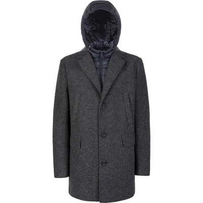 GEOX Палто Geox Claudio coat - Grey (Melange Grey / Navy)