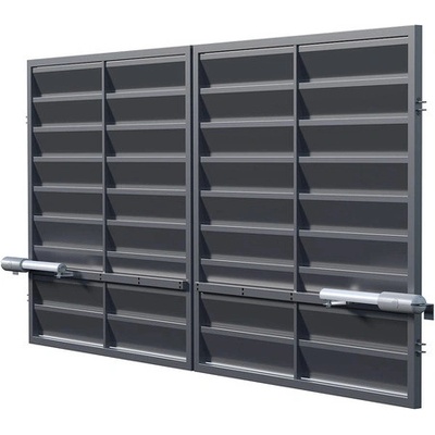 Brána POLARGOS Mistral 300 x 150 cm dvoukřídlá Zn + 7016 antracit vč. pohonu