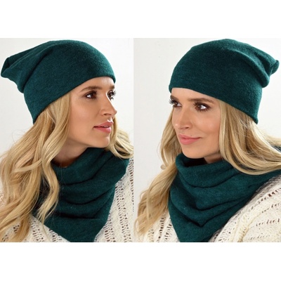 Fashionweek dámský zimní set čepice a šála ZIZI-K6 mořská zelená