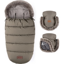 Petite&Mars Set zimný Comfy 4v1 Furry Mocha Mousse