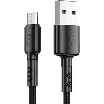Vipfan X02 USB do Lightning, 3A, 1,2m, černý