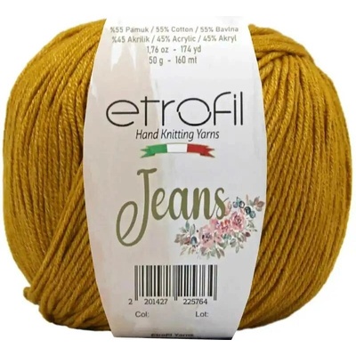 Příze Etrofil Jeans 045 hořčicová