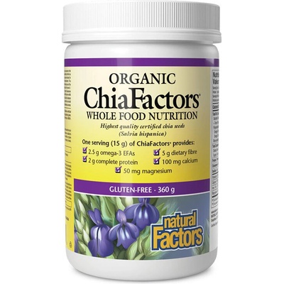 Natural Factors Чия Organic ChiaFactors® 360 g прах | Natural Factors (2920 NF)