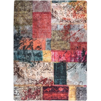 vidaXL Килим, миещ се, пачуърк, 120x180 см, пъстър (337966)