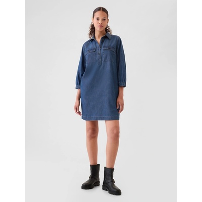 GAP dámske džínsové mini šaty UltraSoft Utility 517110-00