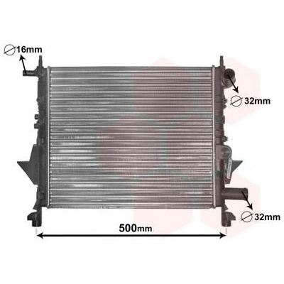 Chladič vody pro motor VAN WEZEL 43002217