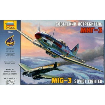 Zvezda Model Kit letadlo 7204 MIG 3 Soviet Fighter 1:72