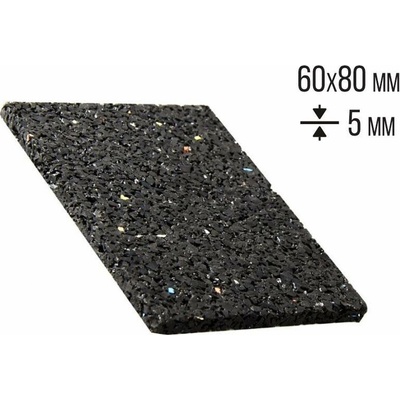 PryžovéPodložky.cz Vyrovnávací pryžová podložka 60×80×5 mm P0002 – Zboží Mobilmania