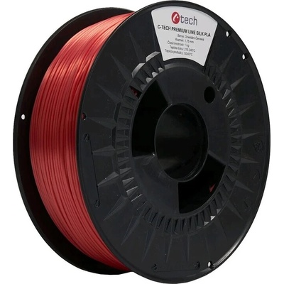C-Tech Premium Line Silk PLA orientální červená, RAL3031, 1,75mm, 1kg