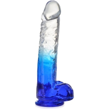 XSARA Dvoubarevné dildo 24 cm gelový umělý penis na silné přísavce