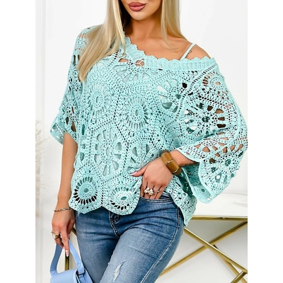 Fashionweek bavlněná krajková halenka boho UB-Acario bílá – Zboží Dáma