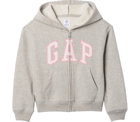 Gap FullZip Logo šedá