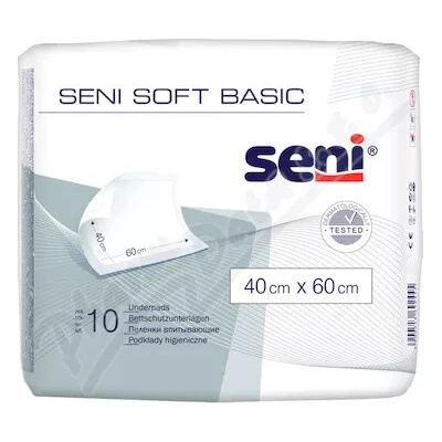 Seni Soft Basic absorpčné podložky 60 x 40 cm 10 ks