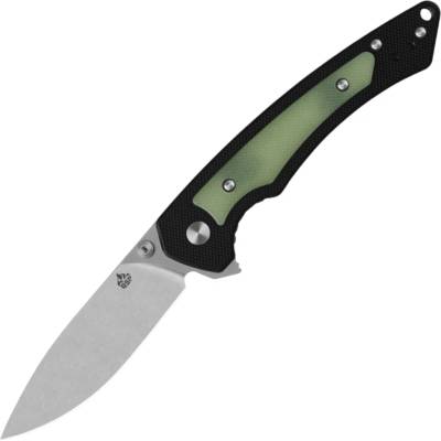 QSP Knife Peregrine 10Cr15MoV, Black G10, Glow-in-the-Dark G10 inlay Linerlock QS177-A1