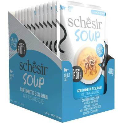 Schesir Soup tuňák s kalamáry 24 x 40 g sáček