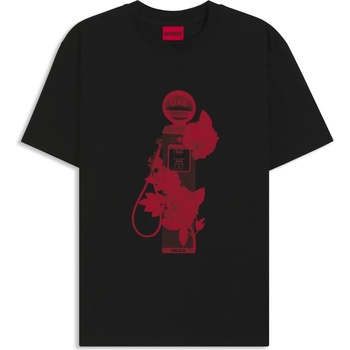 Hugo Тениска Hugo Mens HUGO Dikerd Short Sleeve T-Shirt with Artwork Detail - Black 001