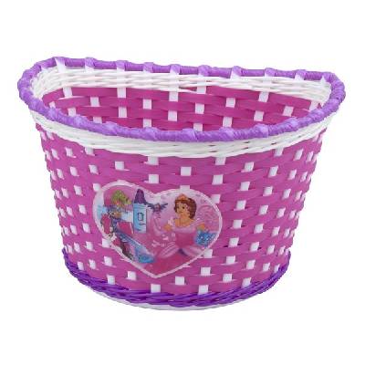 koš přední na dětské kolo Girl růžovo/bílo/fialový