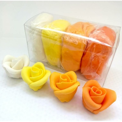 Dortisimo SweetArt potahovací a modelovací hmoty vanilkové bílá, žlutá a oranžová 4x100 g