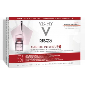Vichy Dercos Aminexil Clinical 5 cílená péče proti vypadávání vlasů pro ženy Mult-Targed Anti-Hair Loss Treating Care 21 x 6 ml
