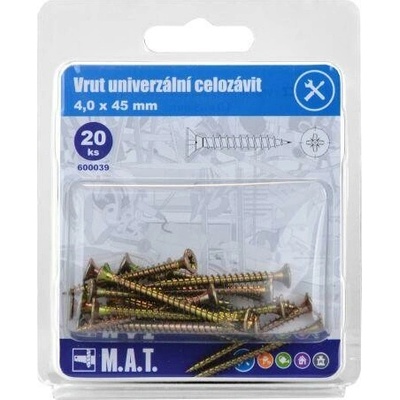 vrut un.celozávit 4,0x 45mm ZZ (20ks)