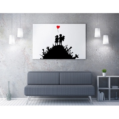 ASIR Obraz na plátně (70 x 100) Banksy Street Art – Láska hojí