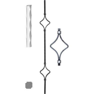 DOPRODEJ tyč 110 x 900 mm z profilu 12 x 12 mm