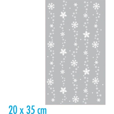 Sáček celofán neprůhledný stříbrný 20x35cm vločky