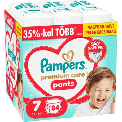 Pampers Premium Care Пелени тип гащички 15kg+ Junior 7 (84 бр) (80894760)