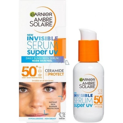 Garnier Ambre Solaire Super UV Invisible Serum SPF50+ opalovací sérum na obličej 30 ml