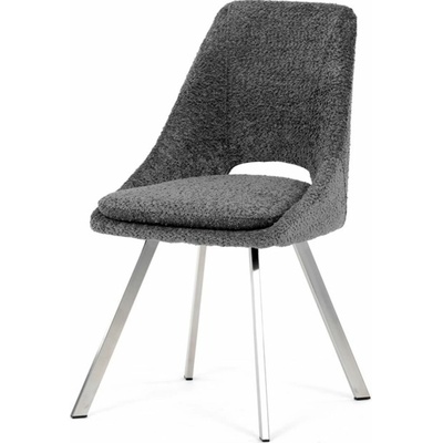 Autronic Partitura DCL-W1174GREY2 Židle jídelní látka bouclé sivá