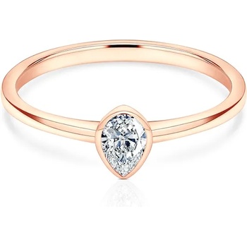 Image 1 of SAVICKI Годежен пръстен Pure: розово злато, диамант с шлифовка